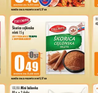 Thymos Škorica cejlónska mletá 15 g