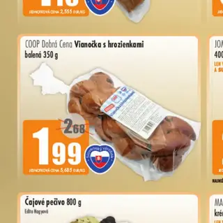 Coop Dobrá Cena Vianočka s hrozienkami balená 350 g
