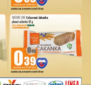 Nature Line Celozrnná čakanka plnená sušienka 32 g