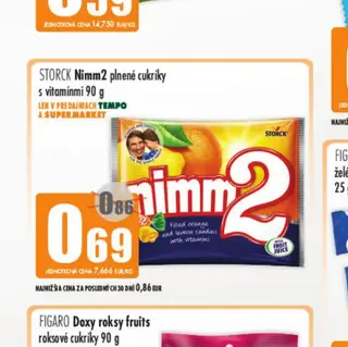 STORCK Nimm2 plnené cukríky s vitamínmi 90 g