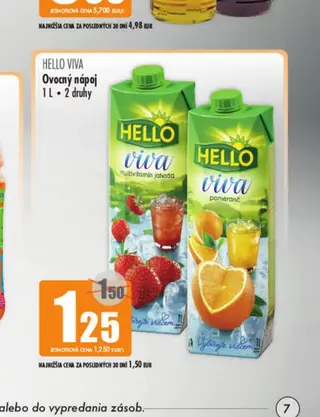 HELLO VIVA Ovocný nápoj 1 L