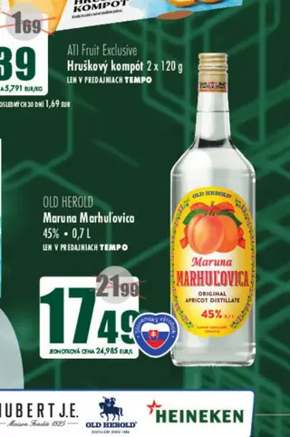 Old Herold Maruna Marhuľovica 45% 0,7 l