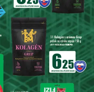 BM Kolagén s arómou Grep prášok na výrobu nápoja 150 g