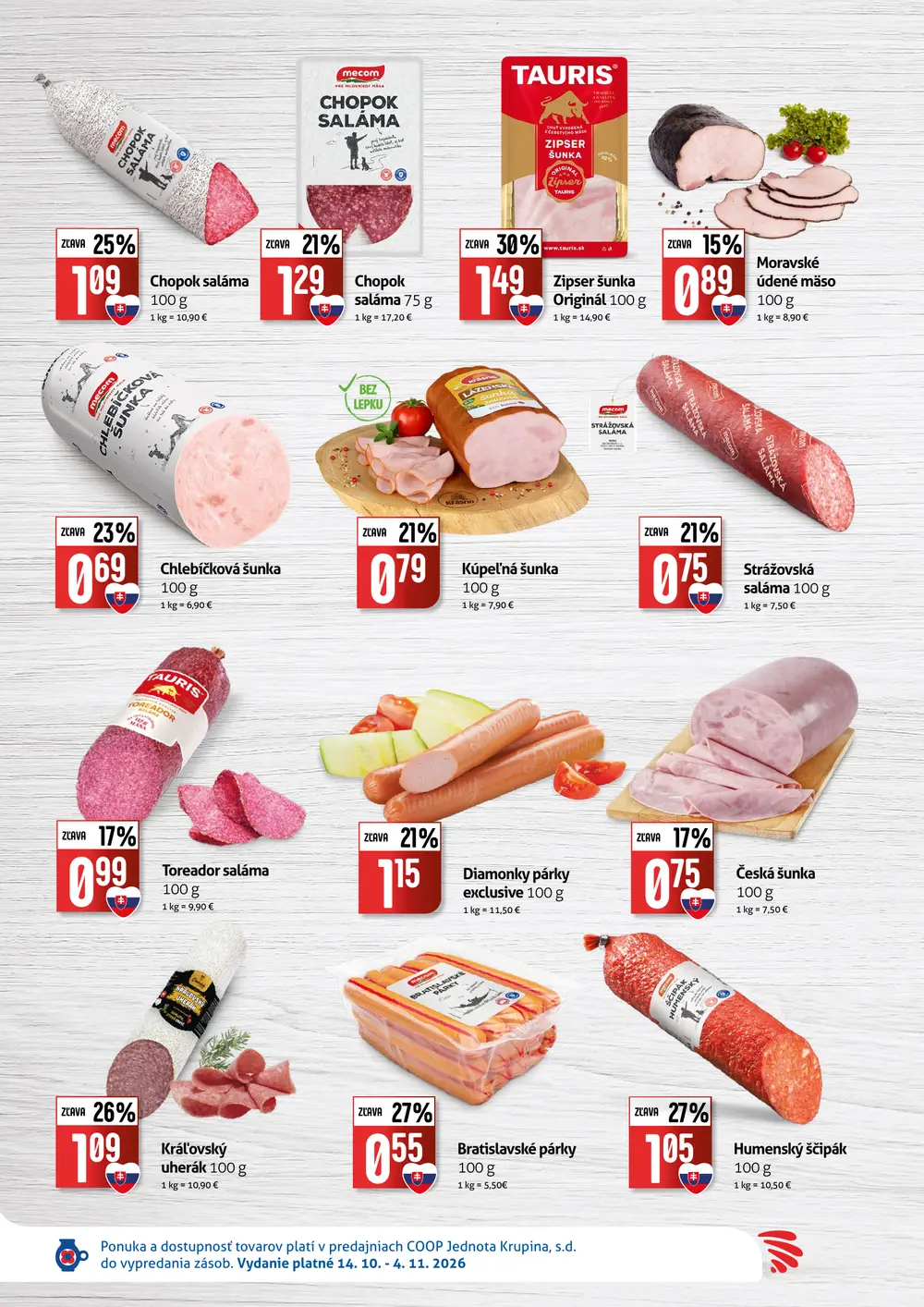 COOP Jednota leták od 14. 10. 2026 – strana 2
