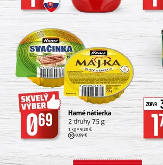 Hamé nátierka 2 druhy 75 g