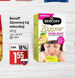 Bercoff Zázvorový čaj extra silný 40 g