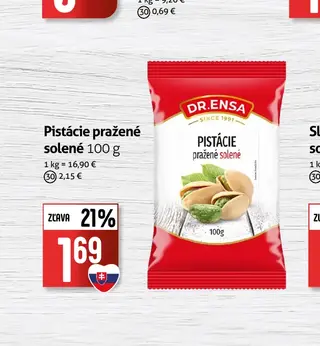 Pistácie pražené solené 100 g