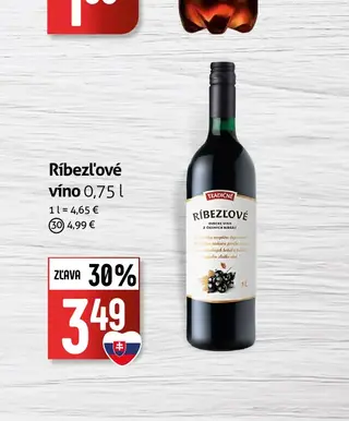 Ríbezľové víno 0,75 l