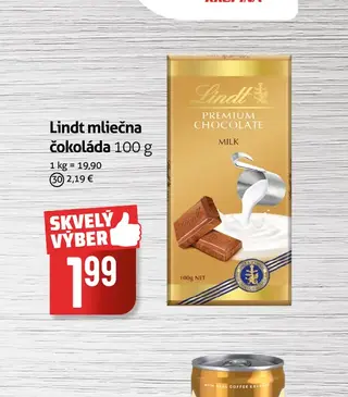 Lindt mliečna čokoláda 100 g