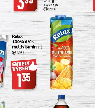 Relax 100% džús multivitamín 1 l
