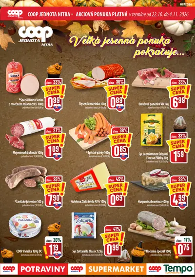 COOP Jednota leták od 22. 10. 2026