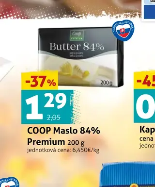 COOP Maslo 84% Premium 200 g