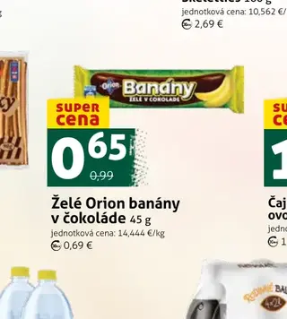 Želé Orion banány v čokoláde 45 g