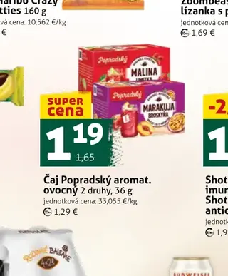 Čaj Popradský aromat. ovocný 2 druhy, 36 g