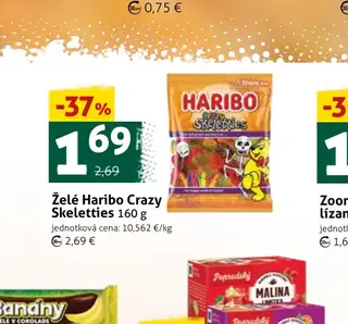 Želé Haribo Crazy Skeletties 160 g