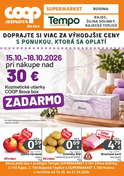COOP Jednota leták od 15. 10. 2026