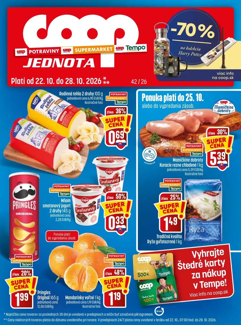 COOP Jednota leták od 22. 10. 2026 – strana 1