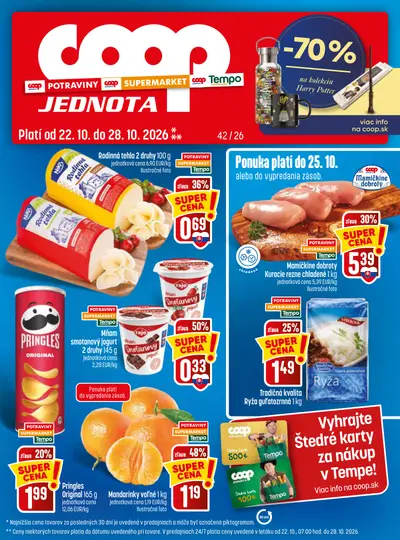 COOP Jednota leták od 22. 10. 2026