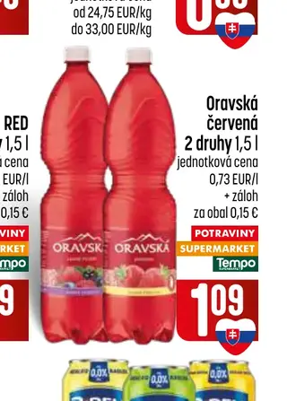 Oravská červená 2 druhy 1,5 l