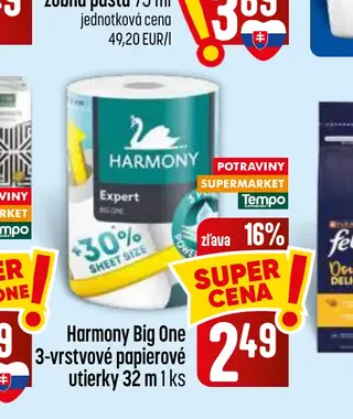 Harmony Big One 3-vrstvové papierové utierky 32 m