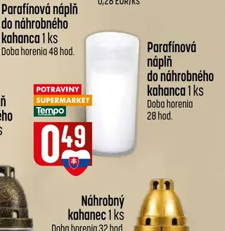 Parafínová náplň do náhrobného kahanca 1 ks