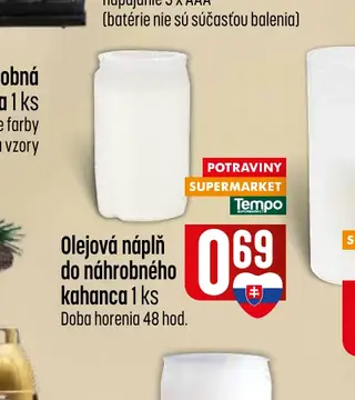 Olejová náplň do náhrobného kahanca 1 ks