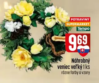 Náhrobný veniec veľký 1 ks