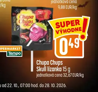 Chupa Chups Skull lízanka 15 g