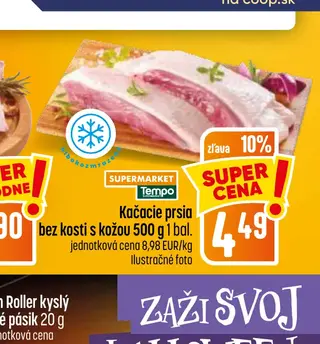 Kačacie prsia bez kosti s kožou 500 g