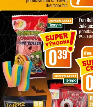 Fun Roller kyslý želé pásik 20 g