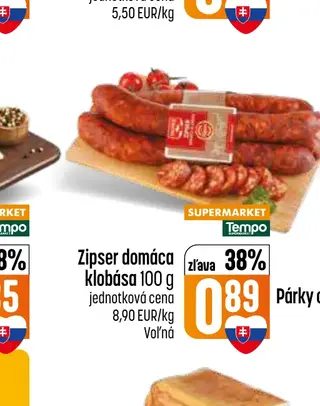 Zipser domáca klobása 100 g