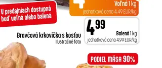 Bravčová krkovička s kosťou balená 1 kg