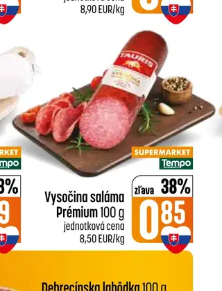 Vysočina saláma Prémium 100 g