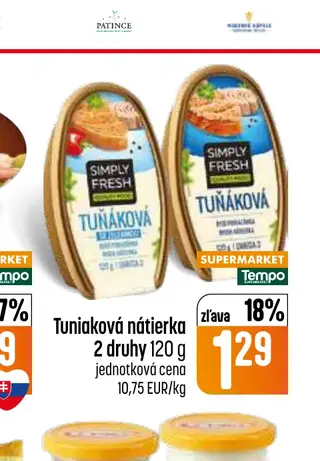 Tuniaková nátierka 2 druhy 120 g