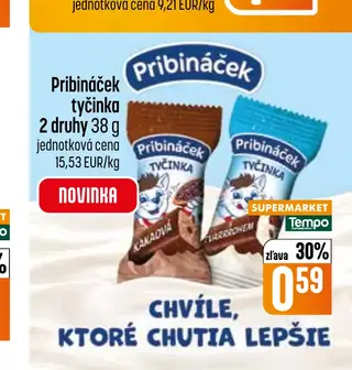 Pribináček tyčinka 2 druhy 38 g