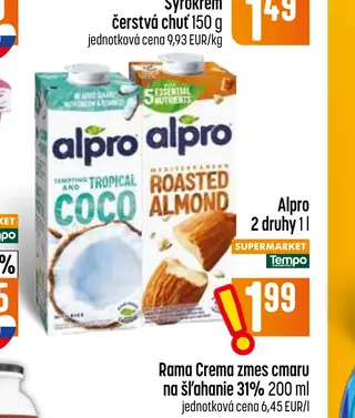 Alpro 2 druhy 1 l