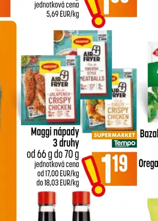 Maggi nápady 3 druhy od 66 g do 70 g