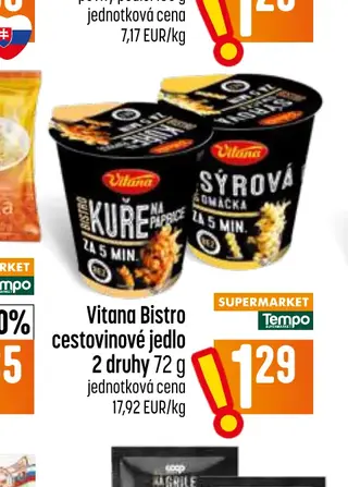 Vitana Bistro cestovinové jedlo 2 druhy 72 g