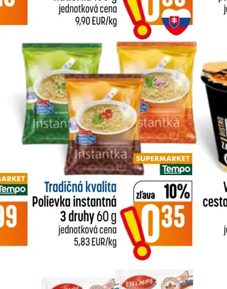 Polievka instantná 3 druhy 60 g