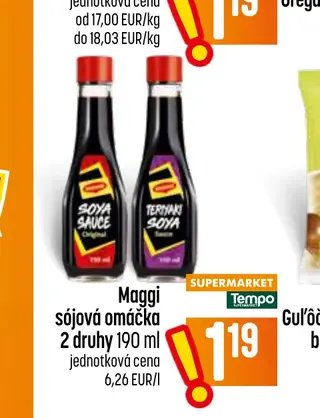 Maggi sójová omáčka 2 druhy 190 ml