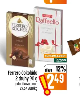 Ferrero čokoláda 2 druhy 90 g