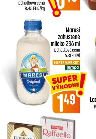 Maresi zahustené mlieko 236 ml