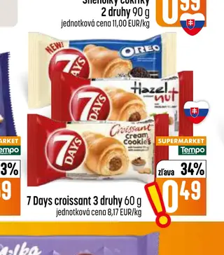 7 Days croissant 3 druhy 60 g
