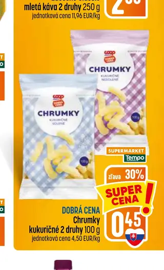 Chrumky kukuričné 2 druhy 100 g
