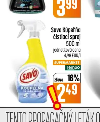 Savo Kúpeľňa čistiaci sprej 500 ml