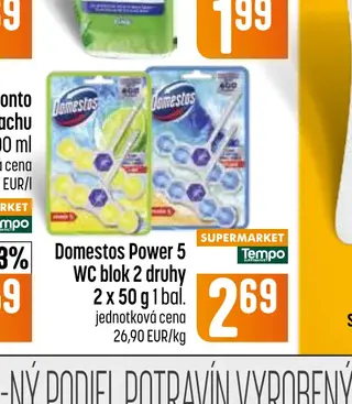 Domestos Power 5 WC blok 2 druhy 2 x 50 g 1 bal.