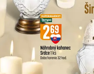 Náhrobný kahanec Srdce 1 ks