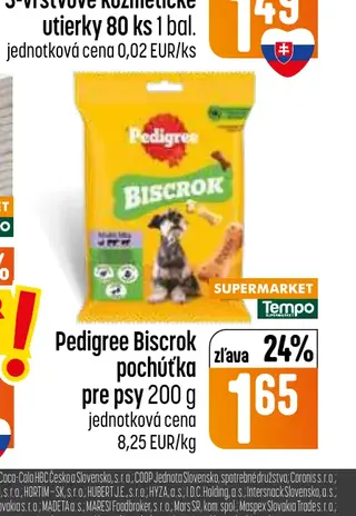 Pedigree Biscrok pochúťka pre psy 200 g