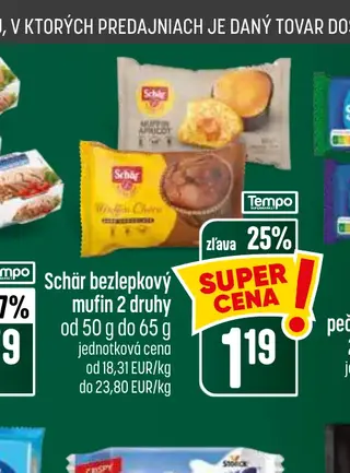 Schär bezlepkový mufin 2 druhy