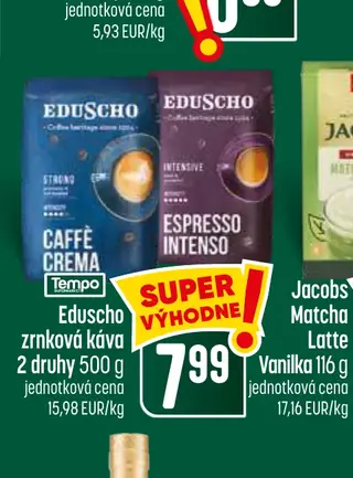 Eduscho zrnková káva 2 druhy 500 g
